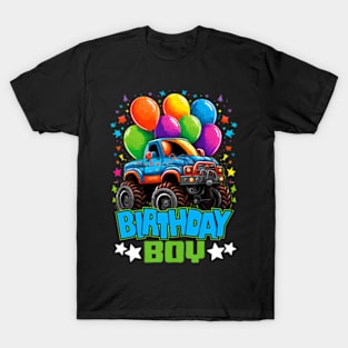 Birthday Monster Truck Boy Kids T-Shirt